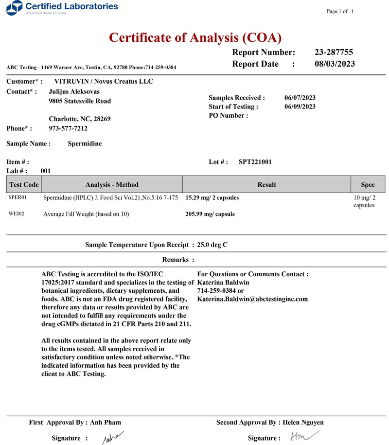 Vitruvin Longevity Plus Vitruvin